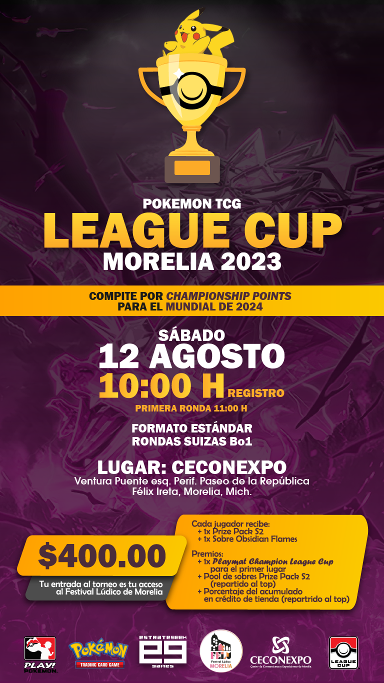 Estrategeek Games Pokémon League Cup. Julio